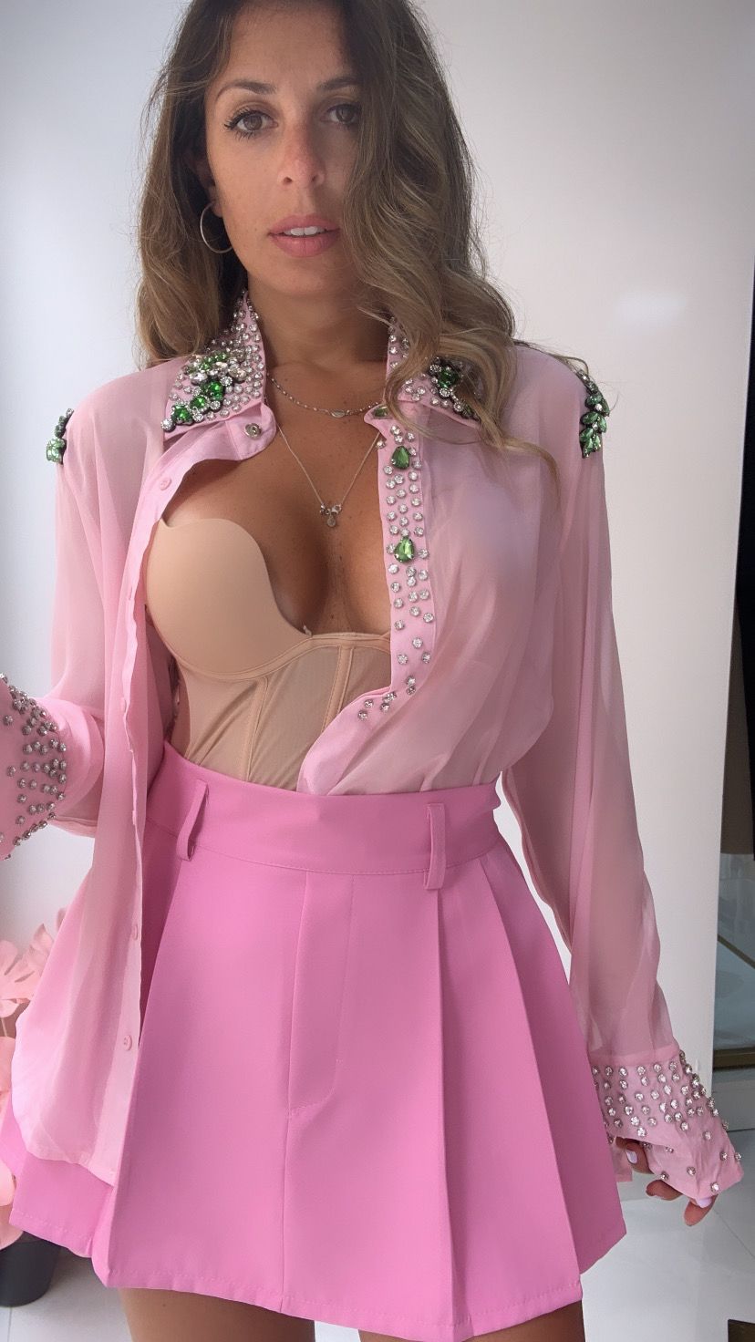 Camicia velo dettagli gioiello