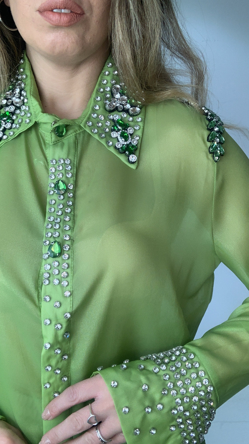 Camicia velo dettagli gioiello