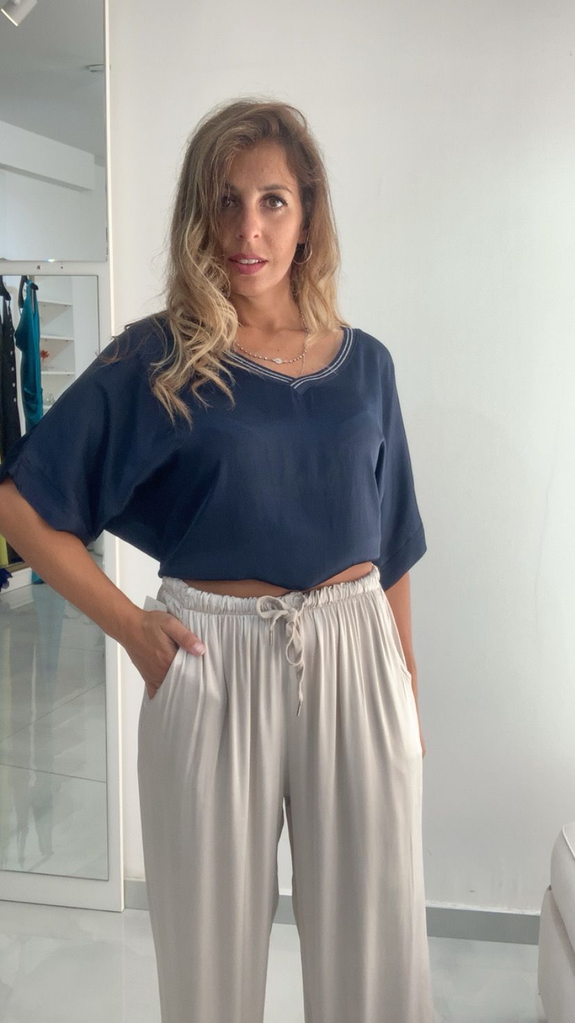 Pantalone a palazzo con coulisse