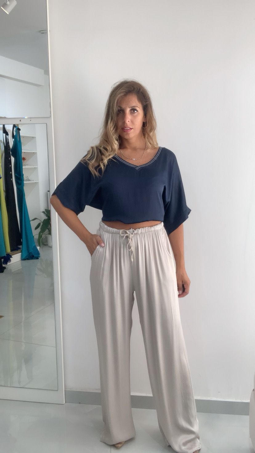 Pantalone a palazzo con coulisse
