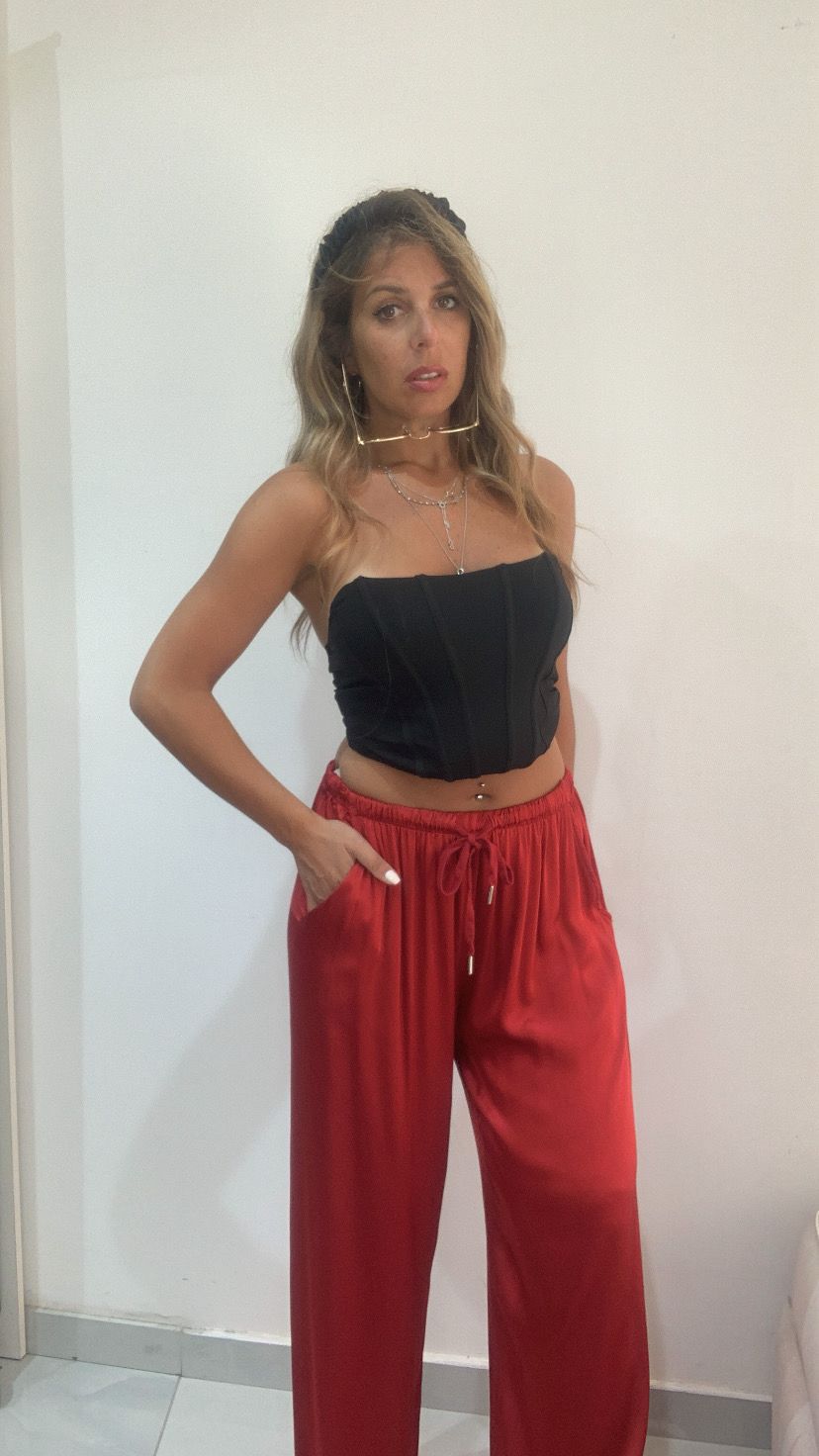 Pantalone a palazzo con coulisse