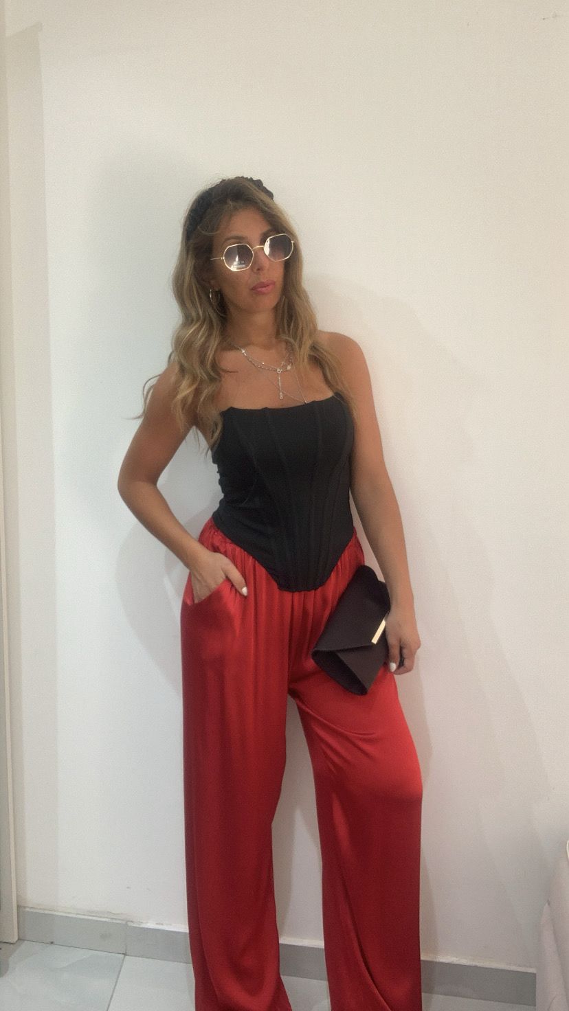 Pantalone a palazzo con coulisse