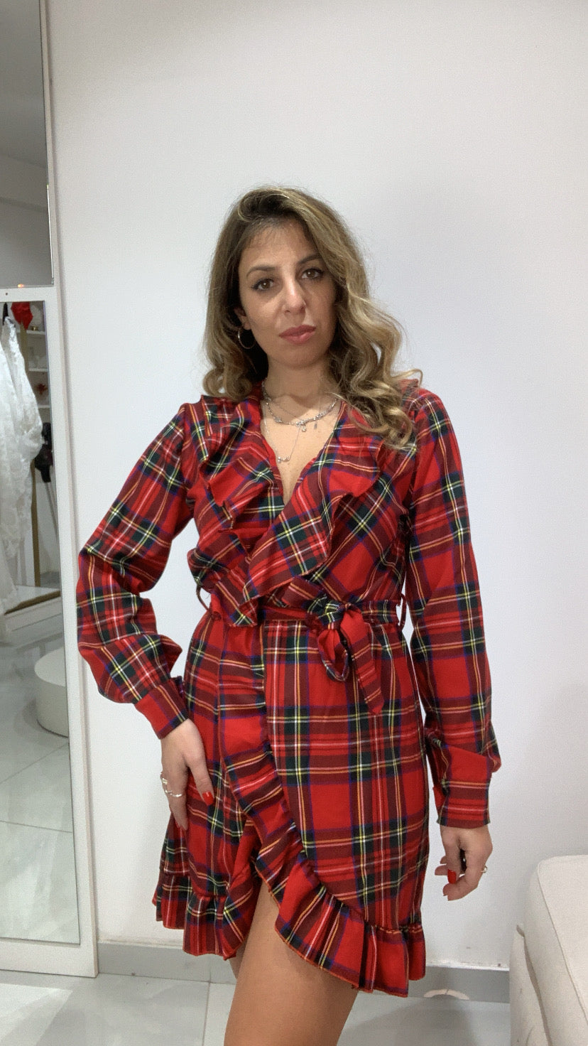 Abito mini scozzese