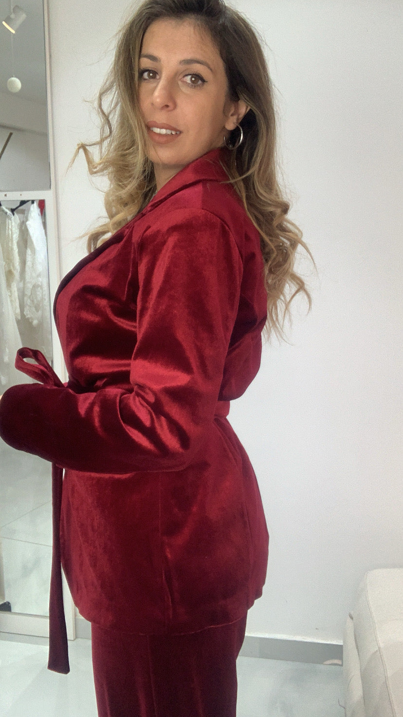 Tailleur 3 pezzi in velluto