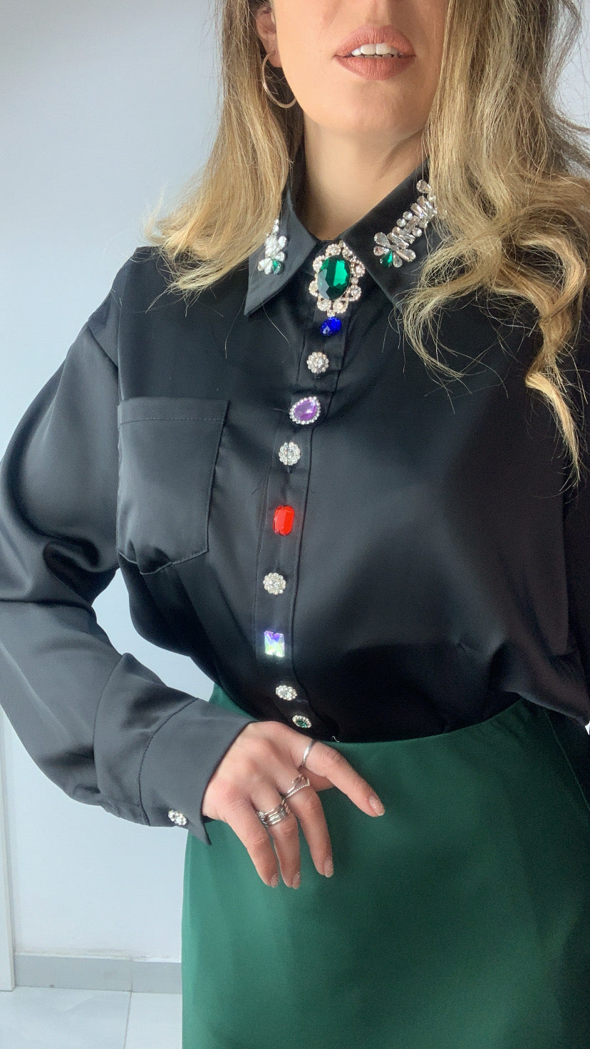 Camicia bottoni gioiello