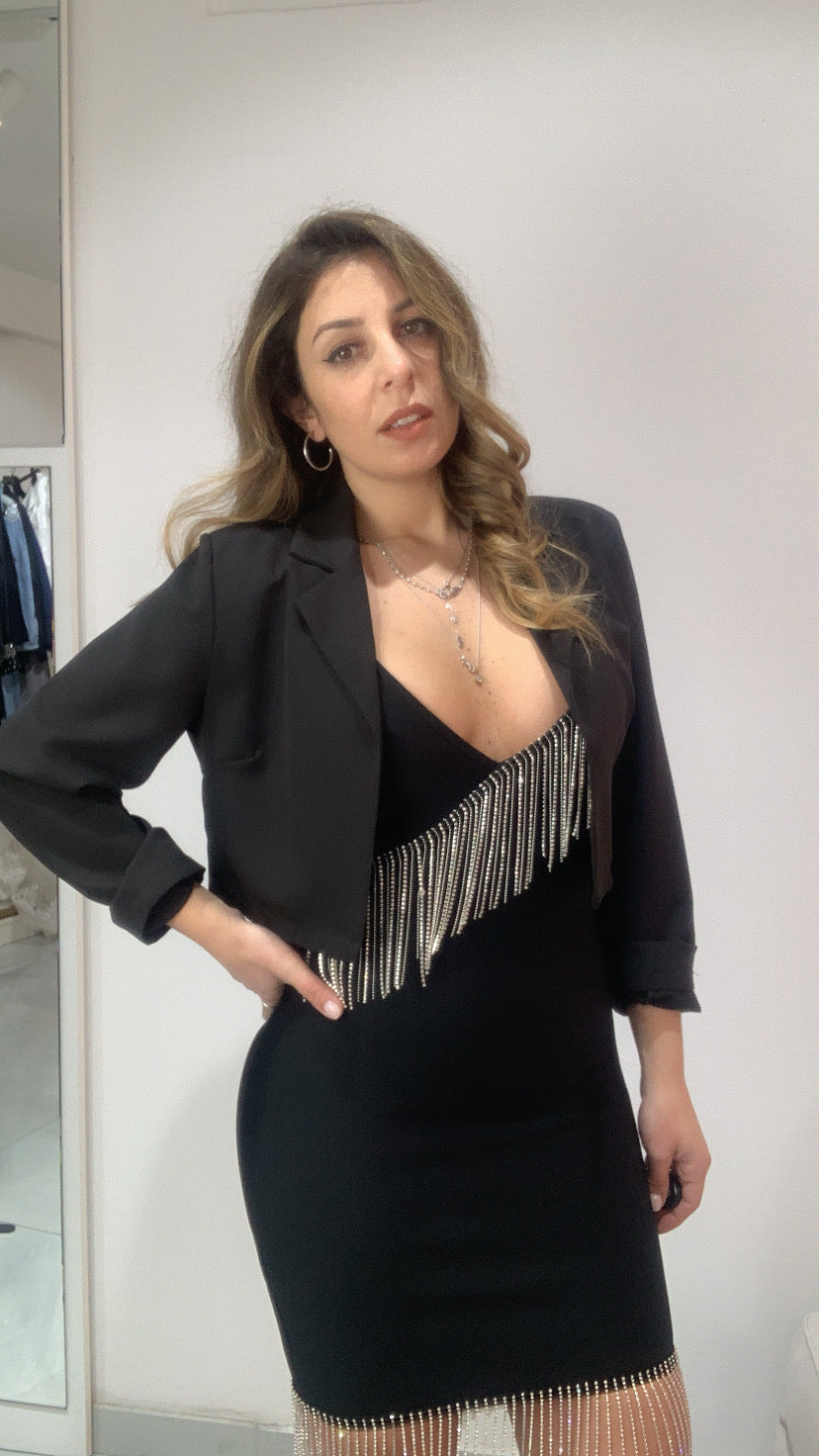 Abito bandage strass