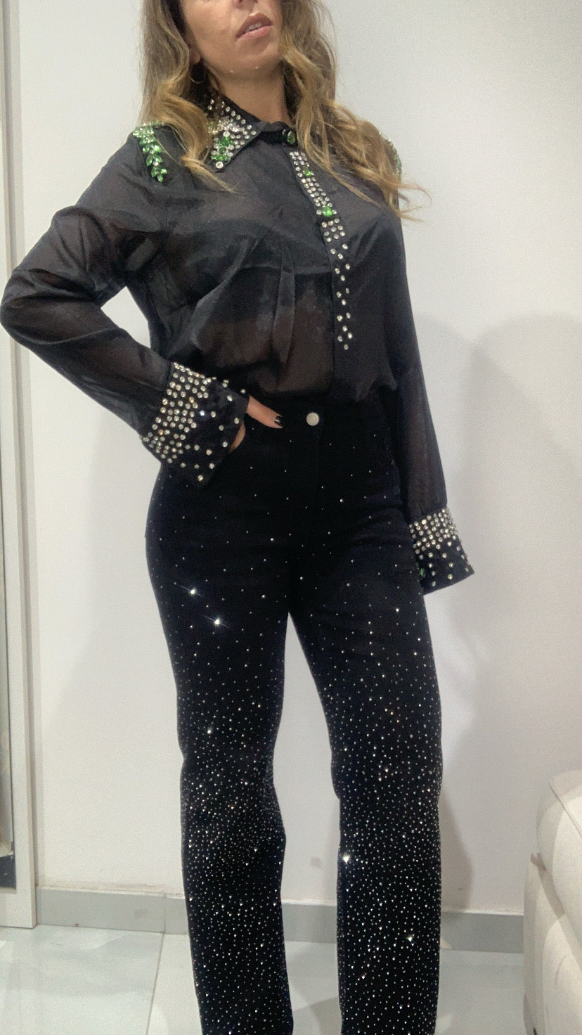 Jeans strass curvy