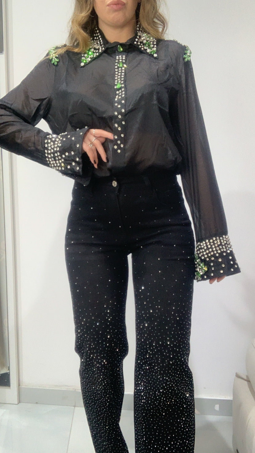 Jeans strass curvy