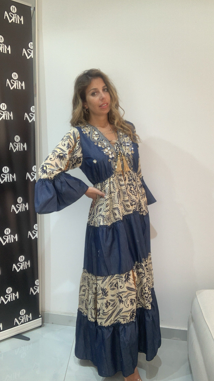 Abito denim e oro