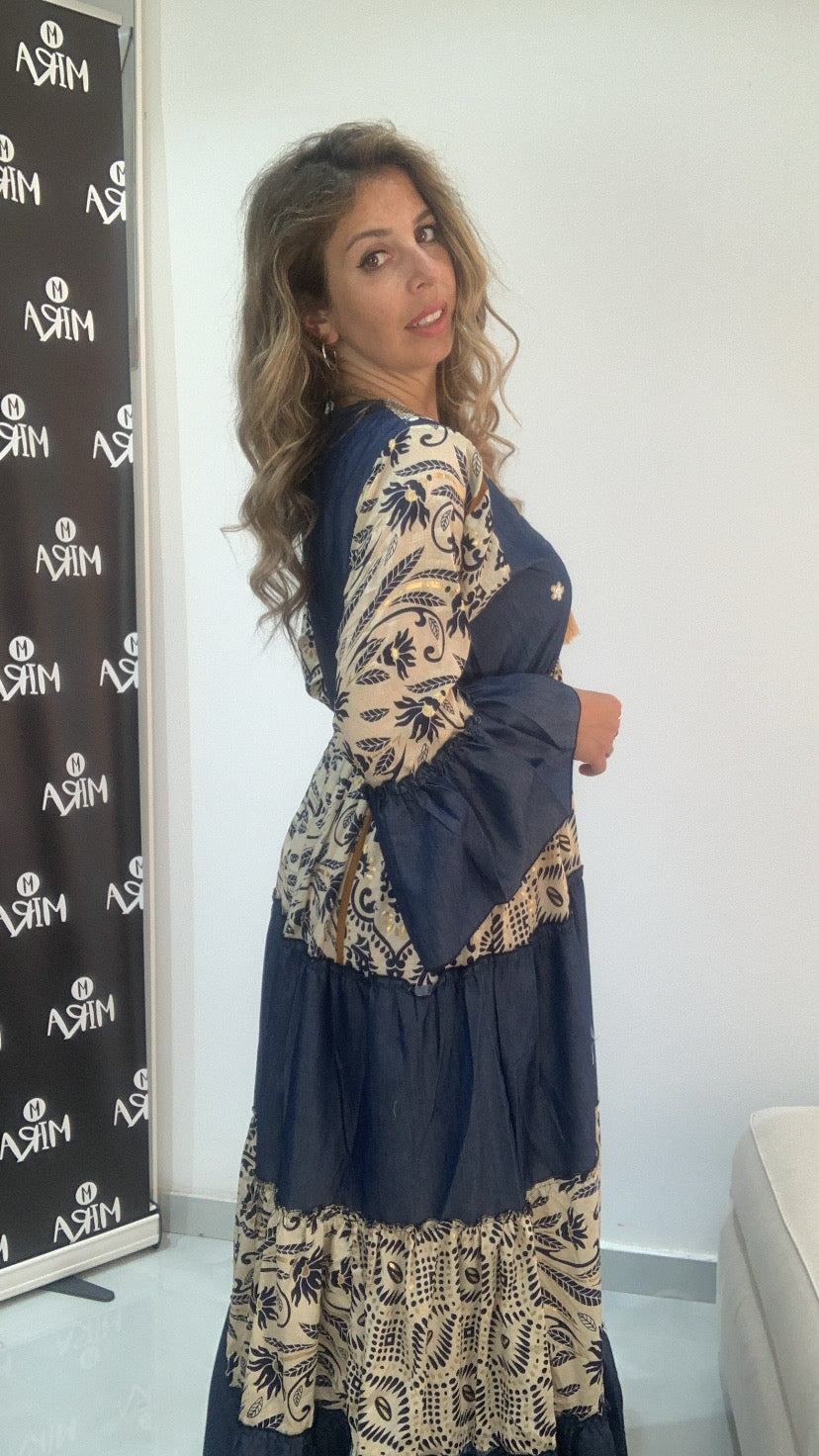 Abito denim e oro