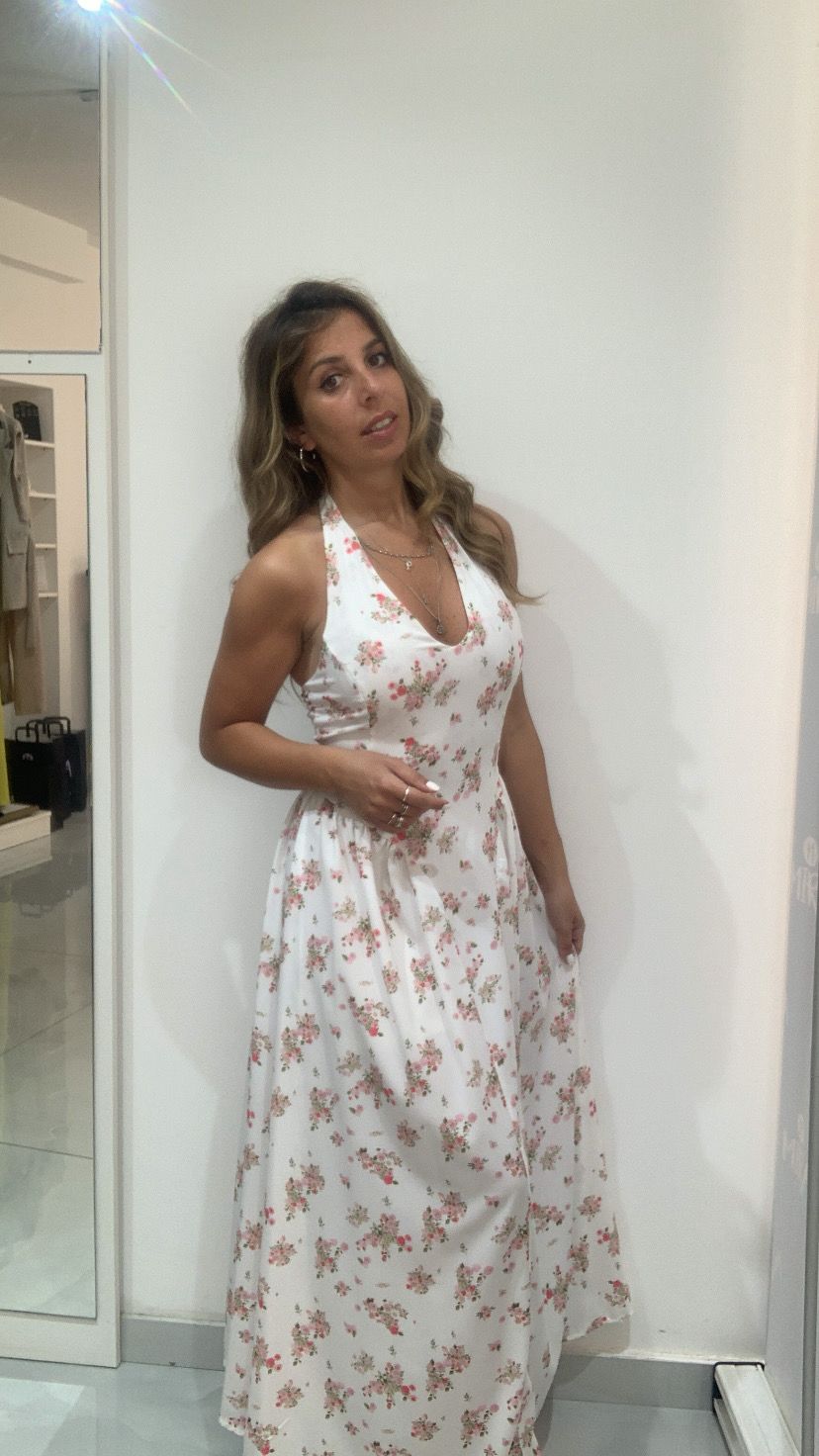 Abito in viscosa con fantasia floreale