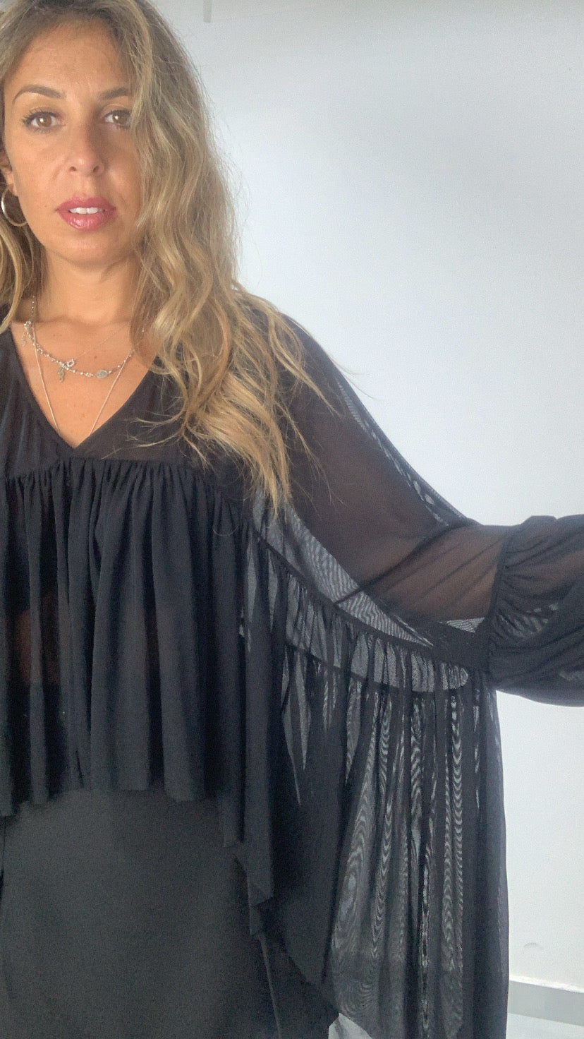Blusa morbida in velo