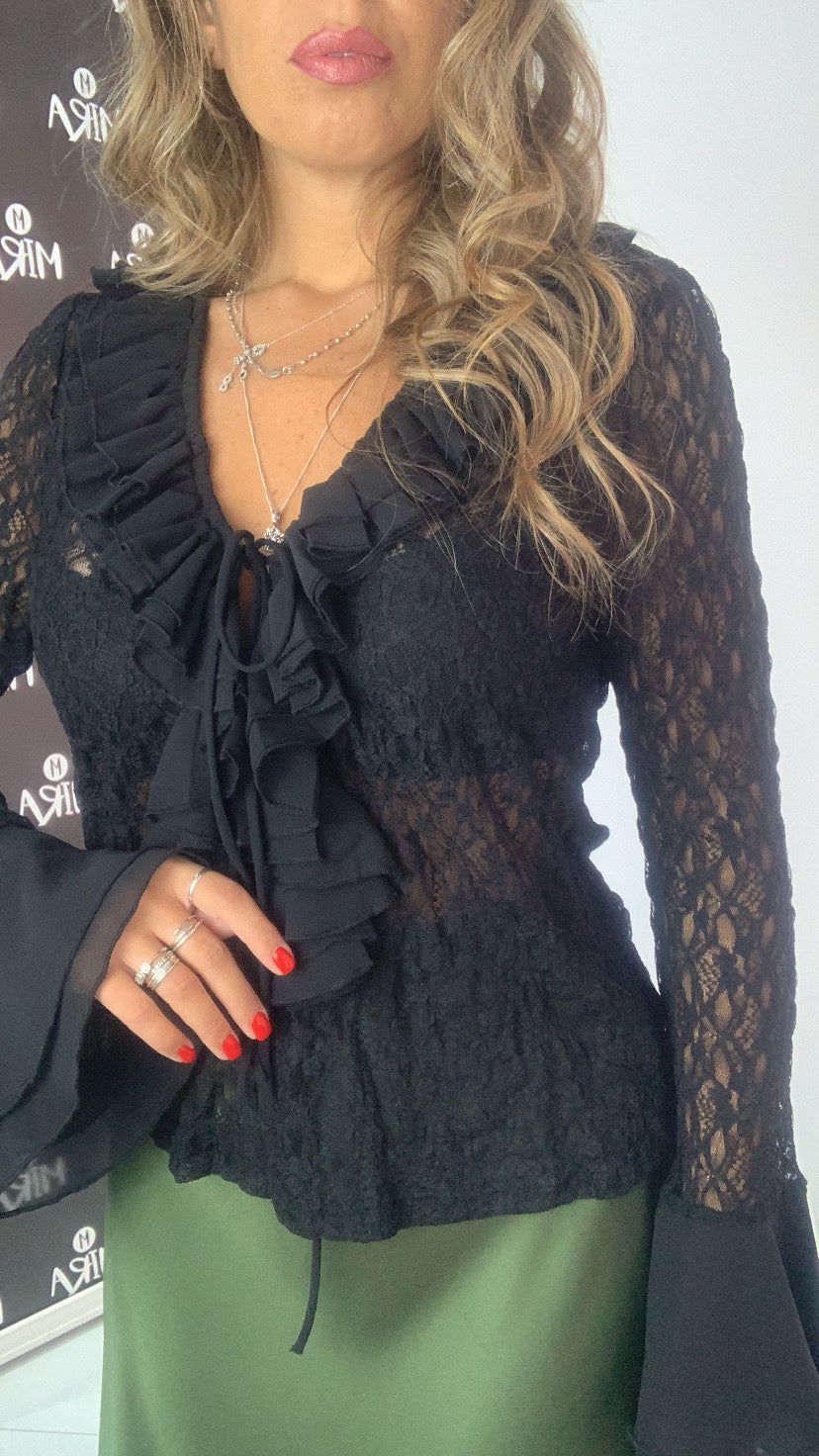 Cardigan in pizzo