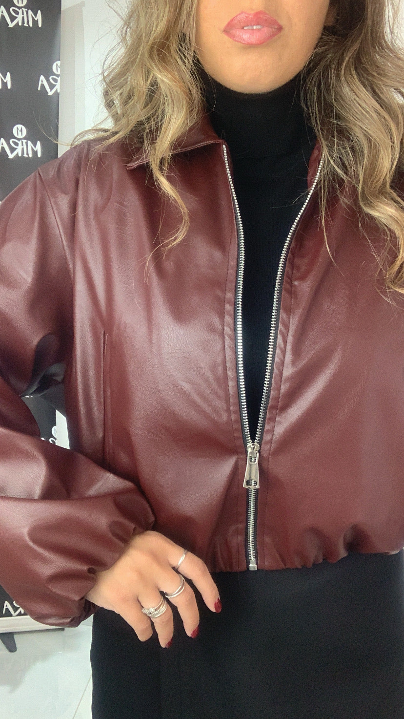 Giubbotto ecopelle donna