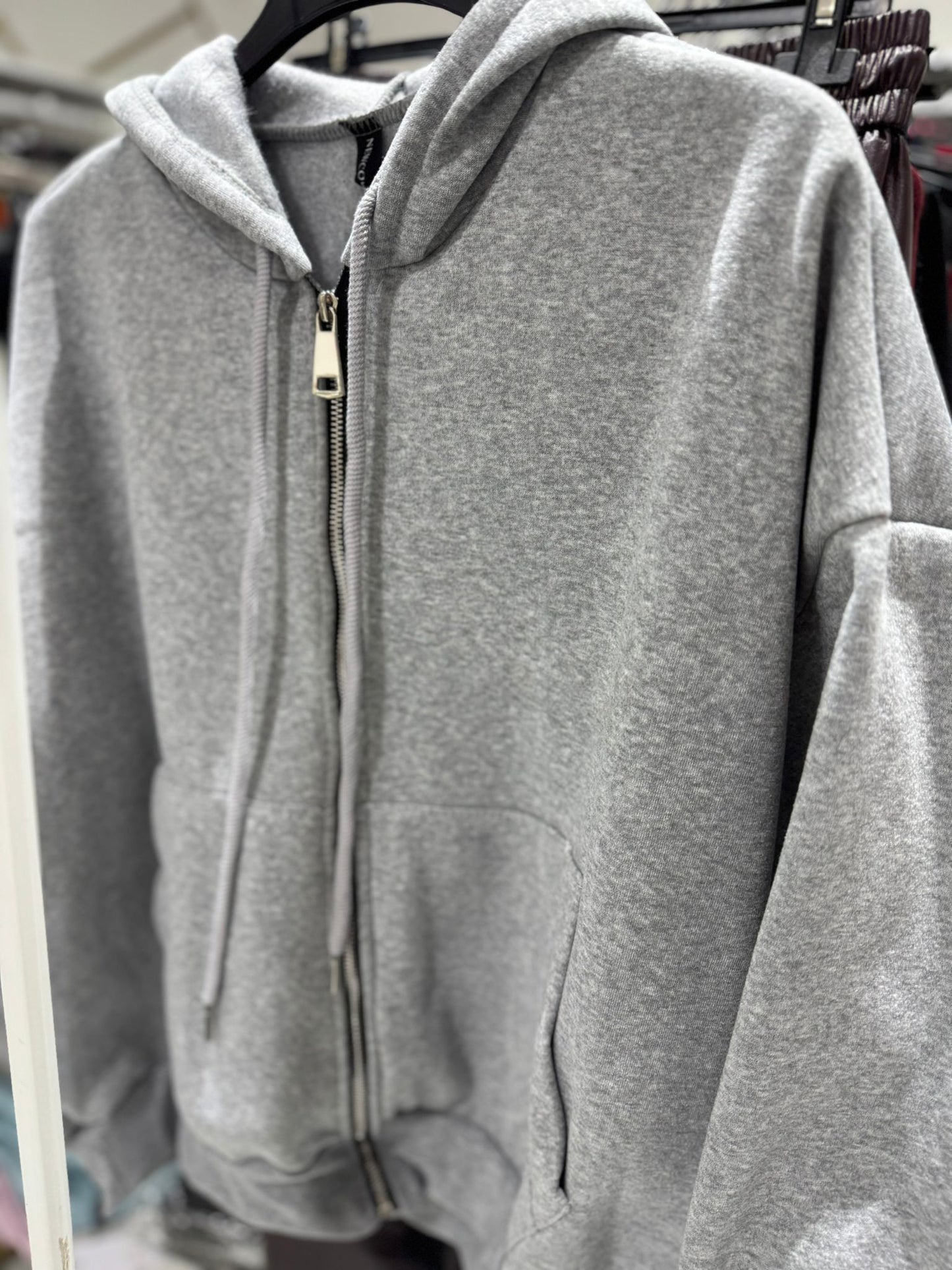 Felpa in cotone con zip