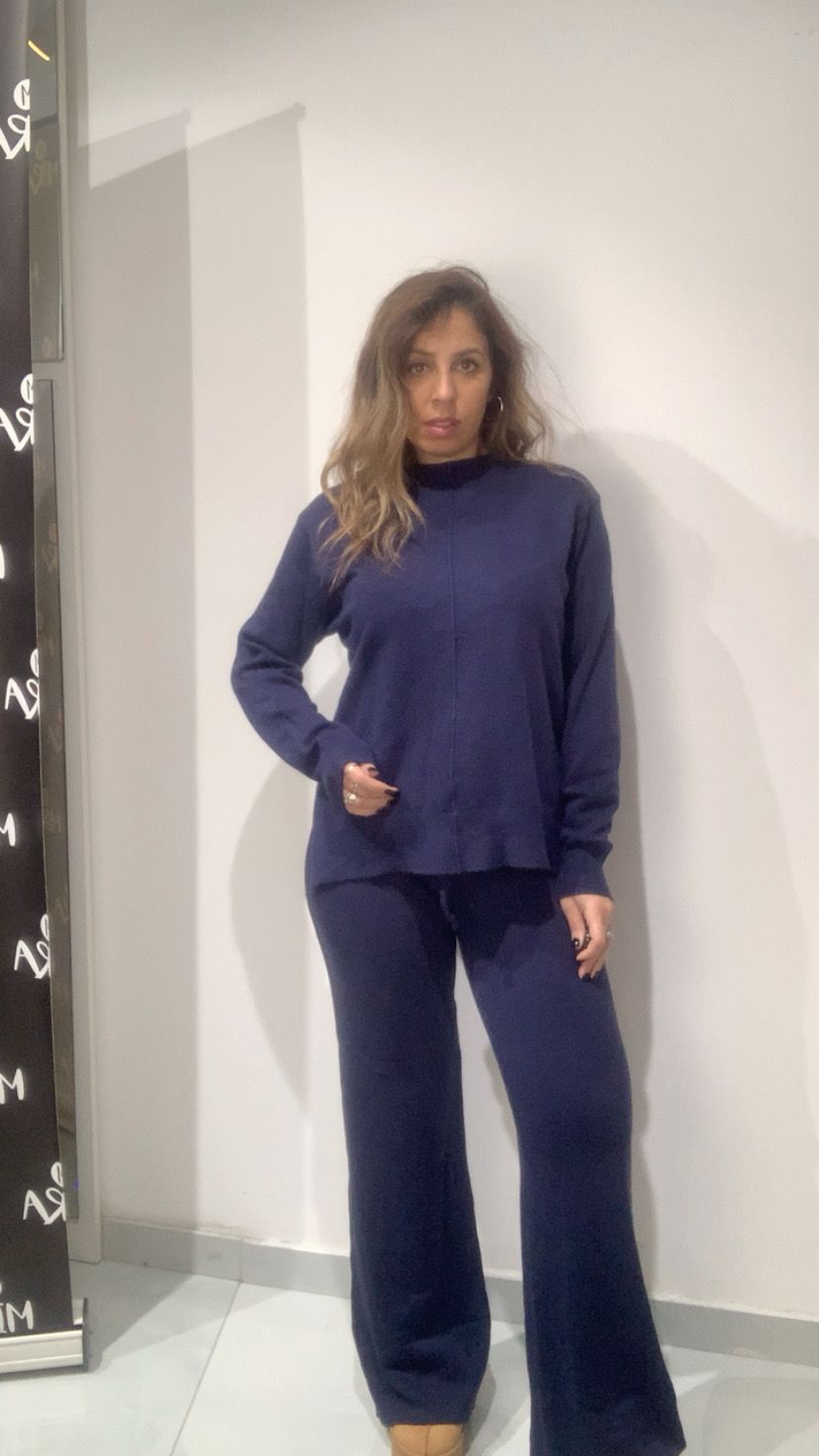 Coordinato in caldo cotone con pantalone