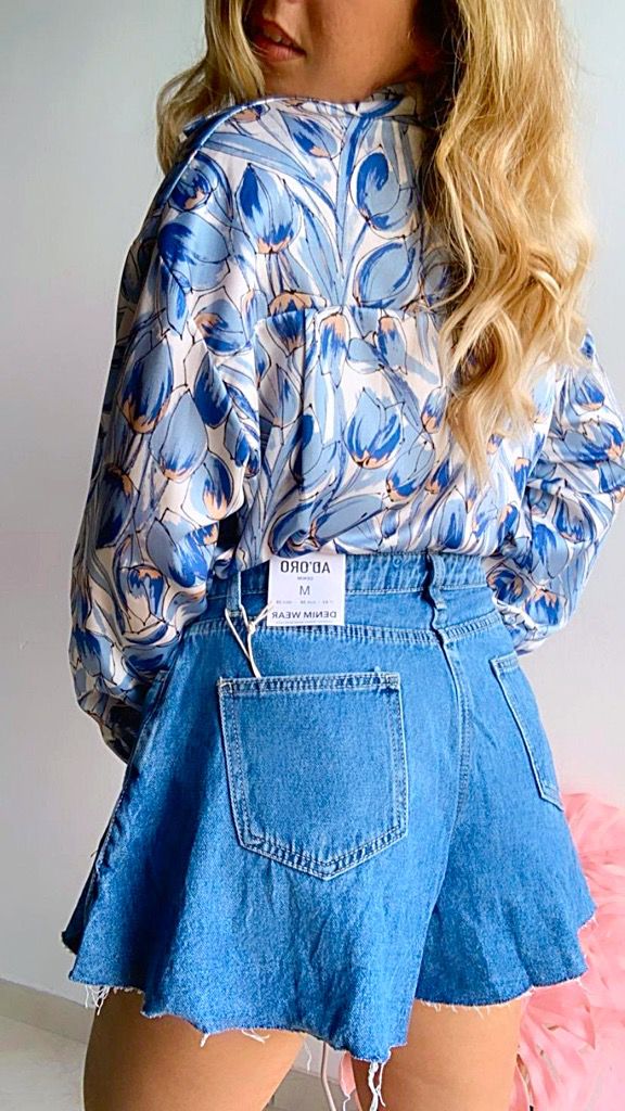 Short di jeans farfalla