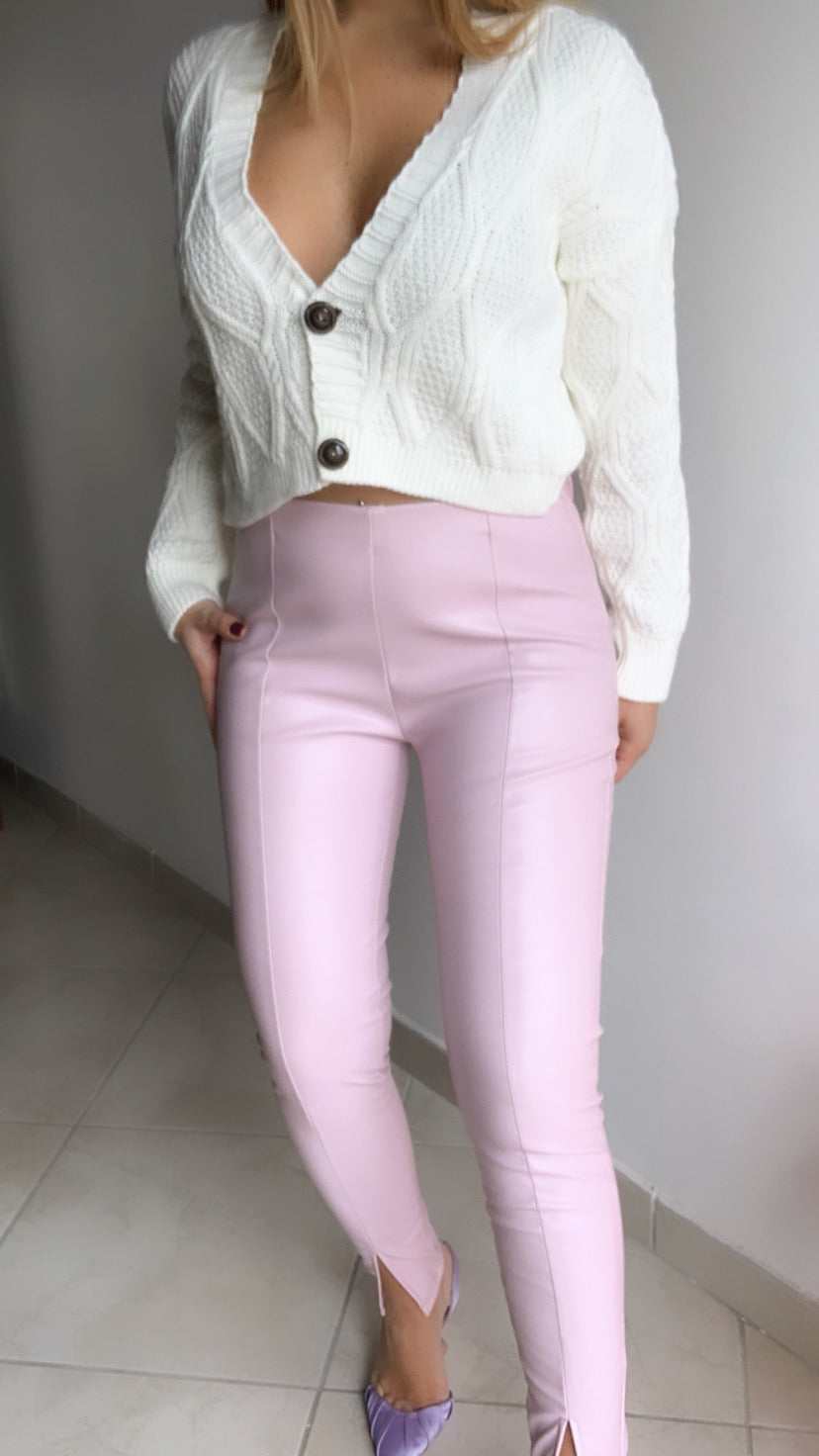 Leggings pelle glicine