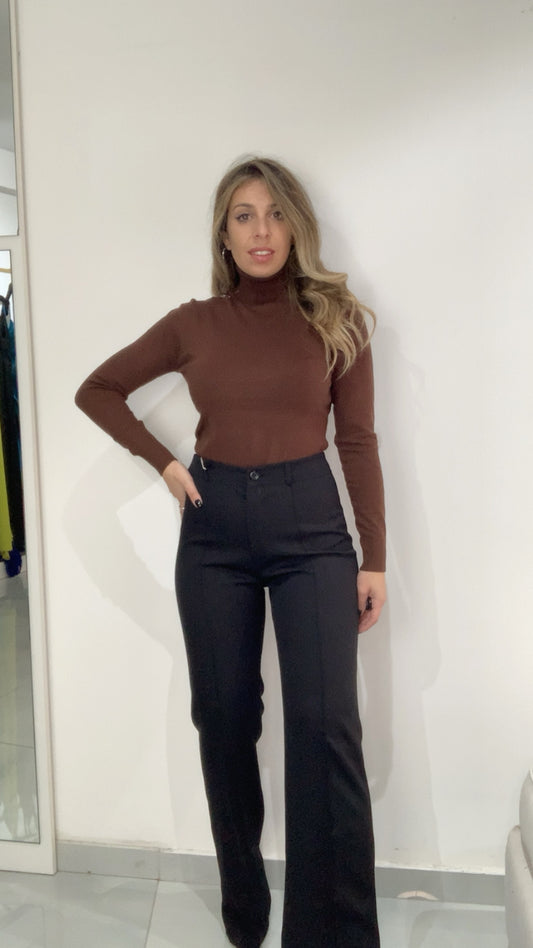 Pantalone classico cucitura a rilievo