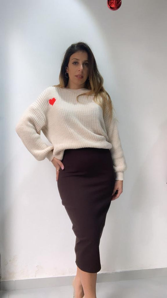 Gonna a tubino elasticizzata