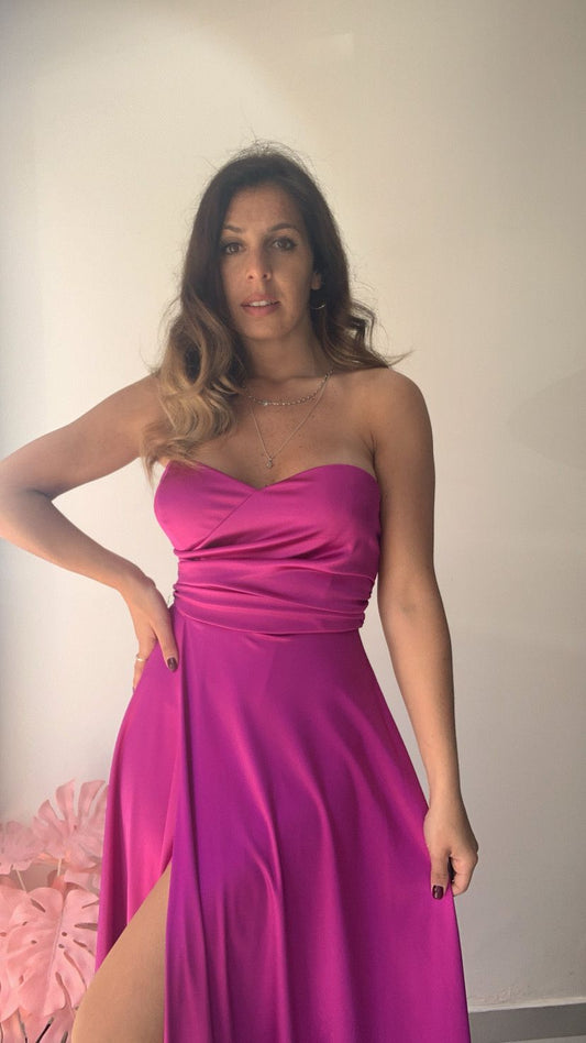 Abito lungo scollo a cuore