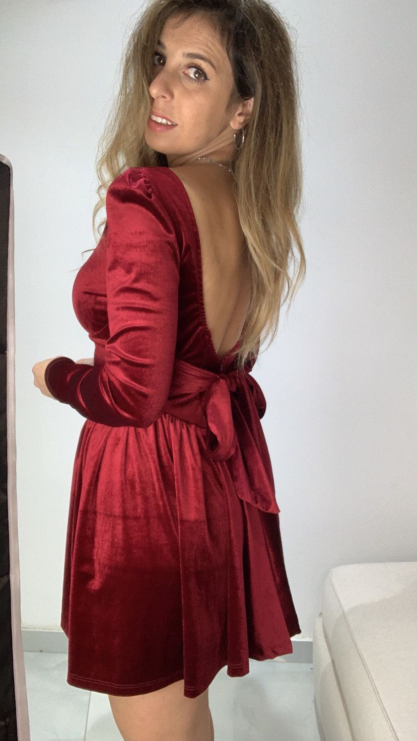 Abito mini velluto