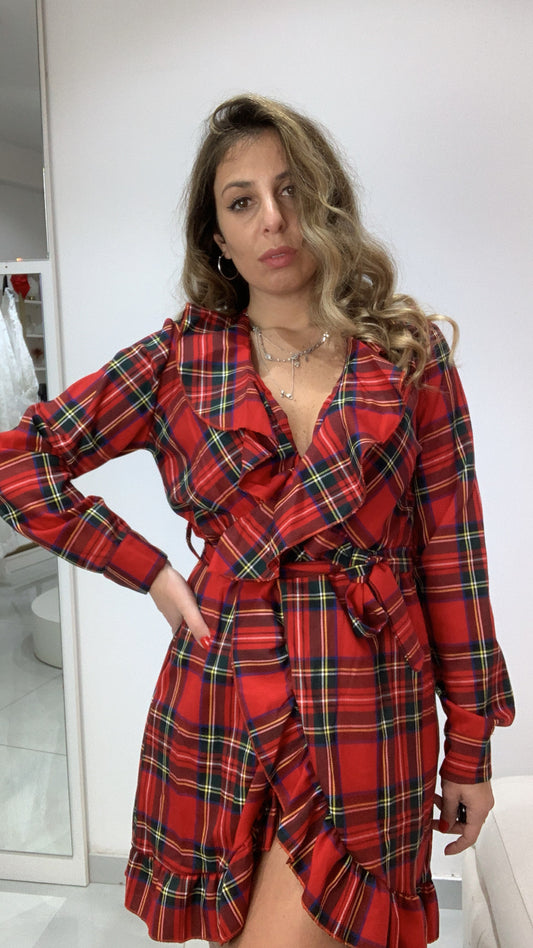 Abito mini scozzese