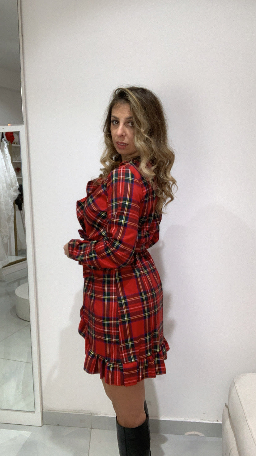 Abito mini scozzese