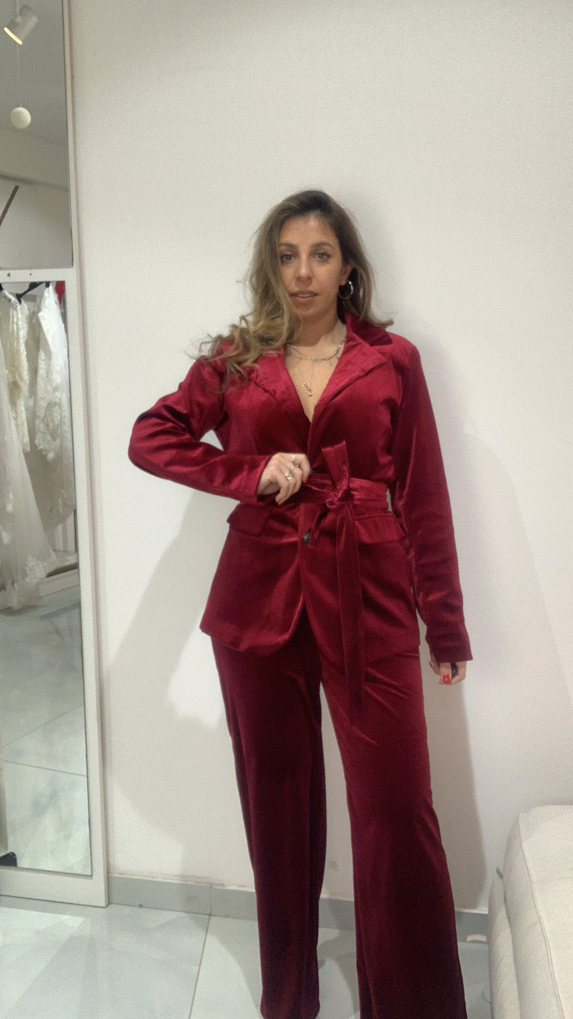 Tailleur 3 pezzi in velluto
