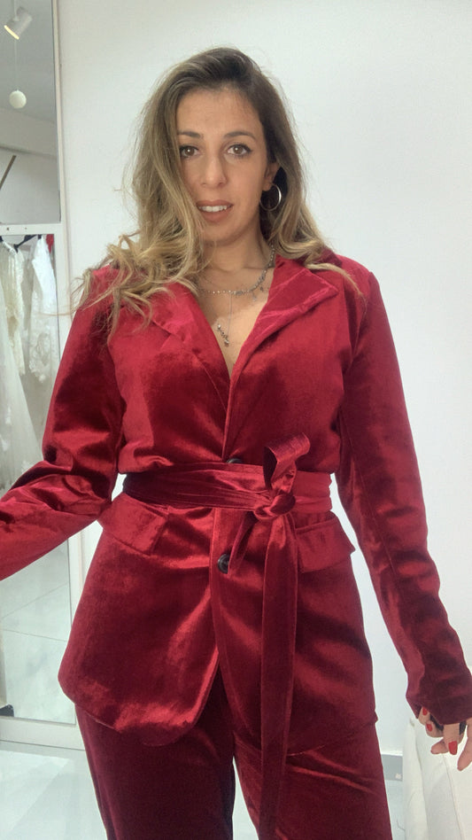 Tailleur 3 pezzi in velluto