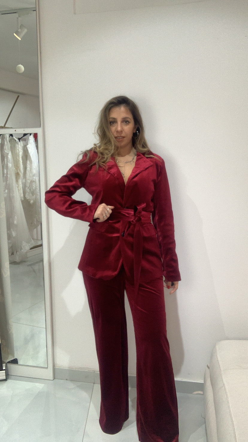 Tailleur 3 pezzi in velluto