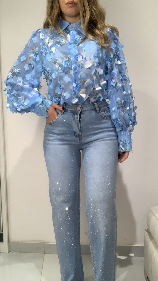 Jeans strass curvy