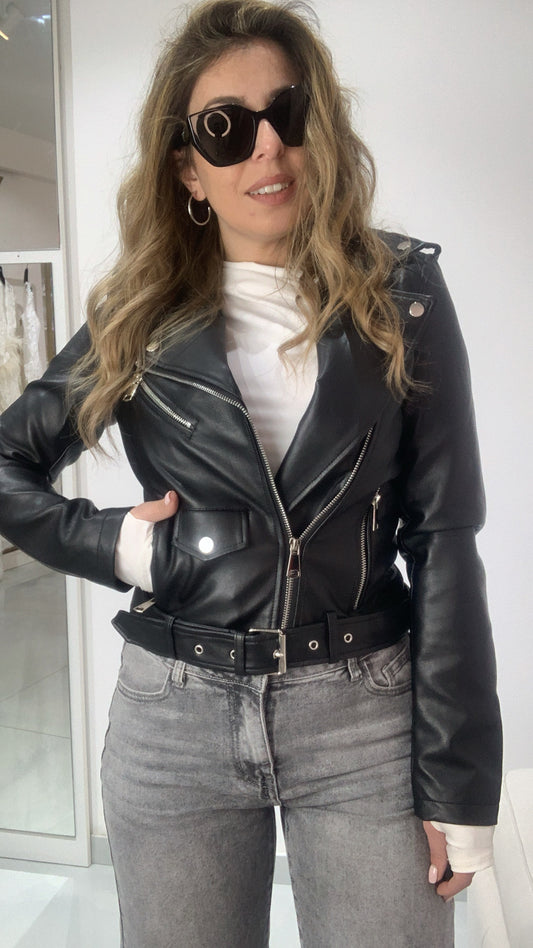 Giubbotto chiodo da donna in pelle