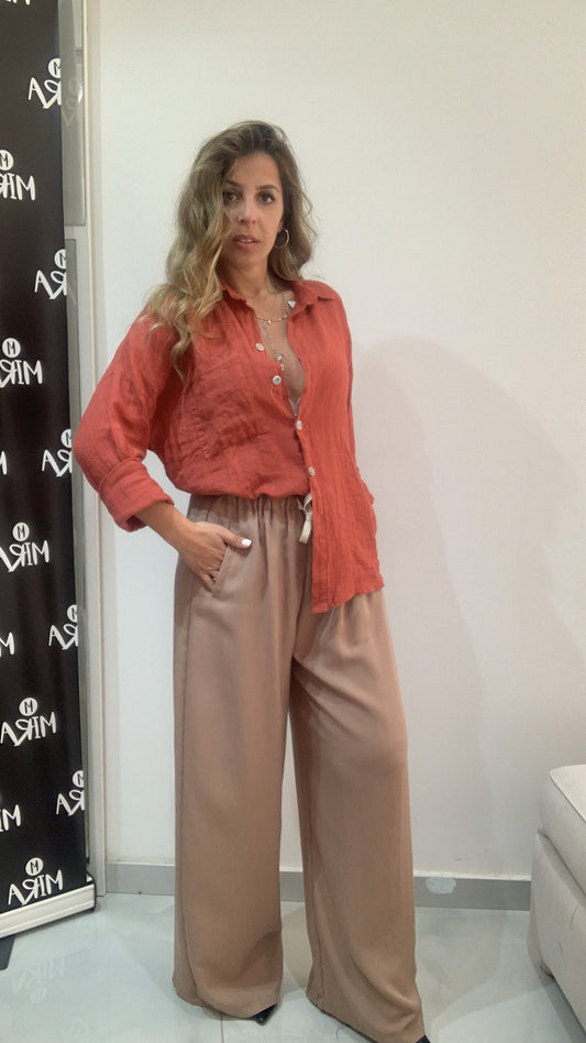 Pantalone a palazzo con coulisse
