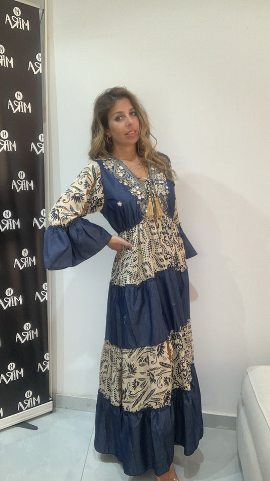 Abito denim e oro