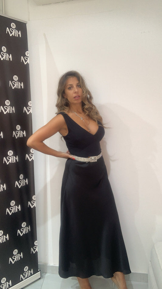 Gonna in satin con elastico