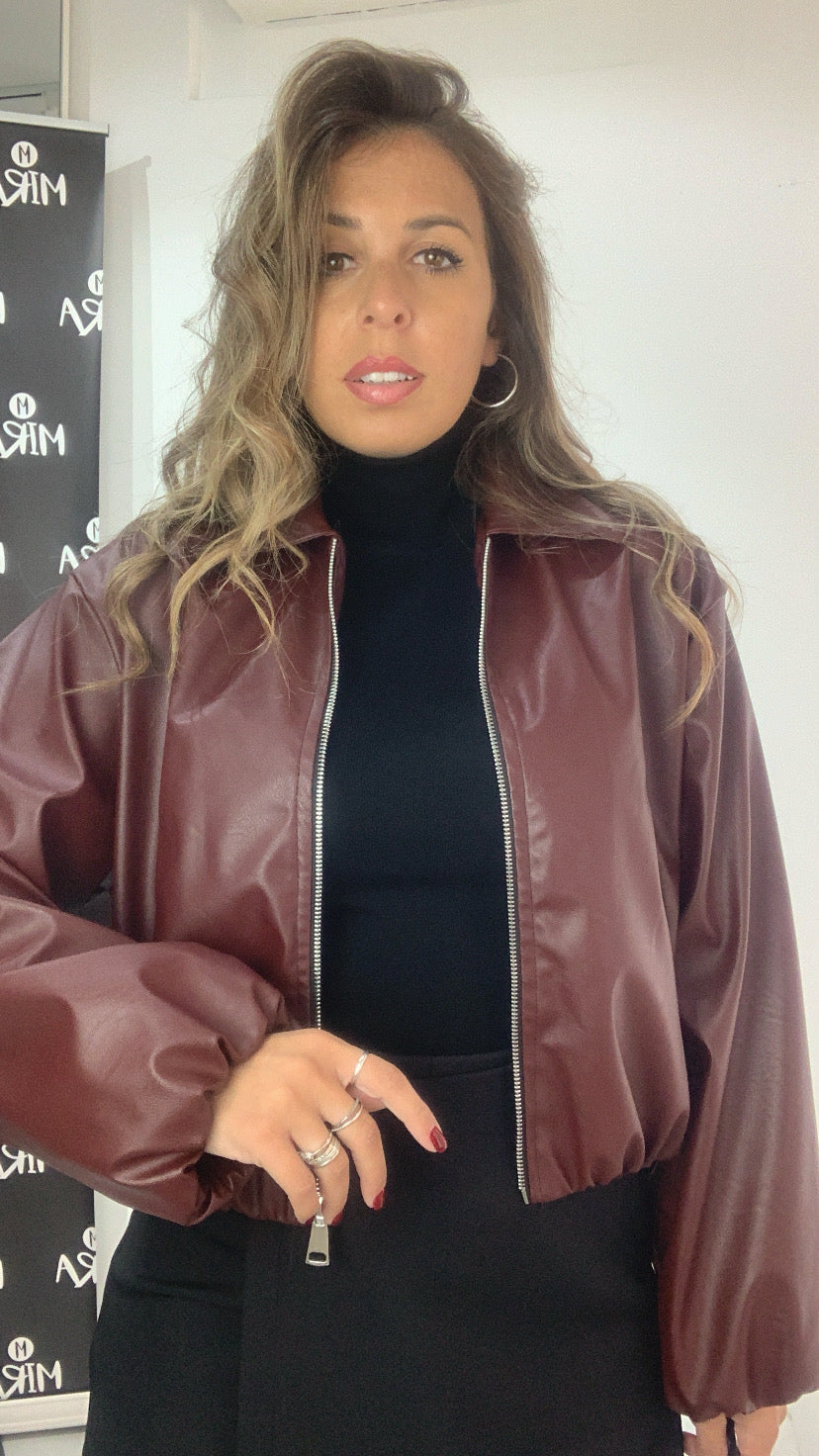 Giubbotto ecopelle donna