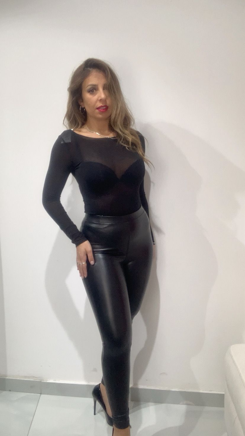 Leggings in ecopelle