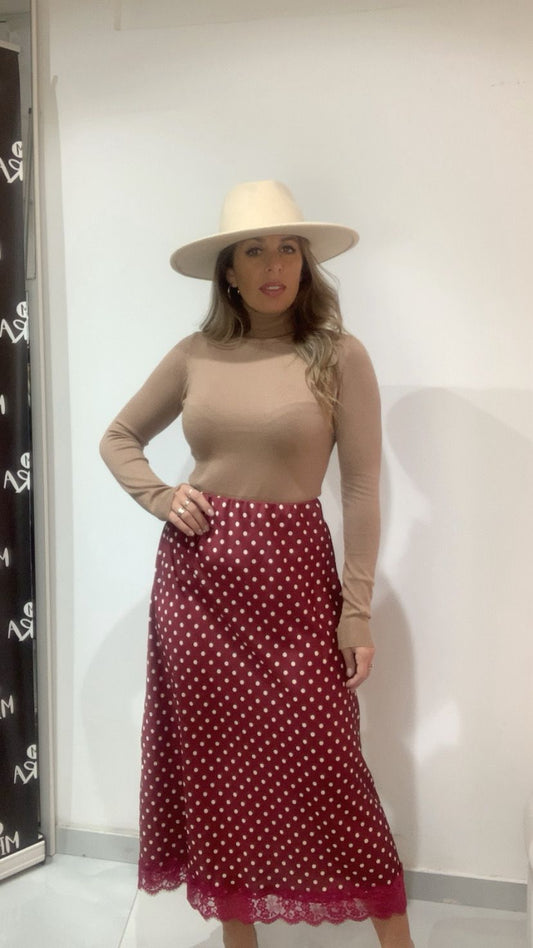 Gonna lunga pois con pizzo