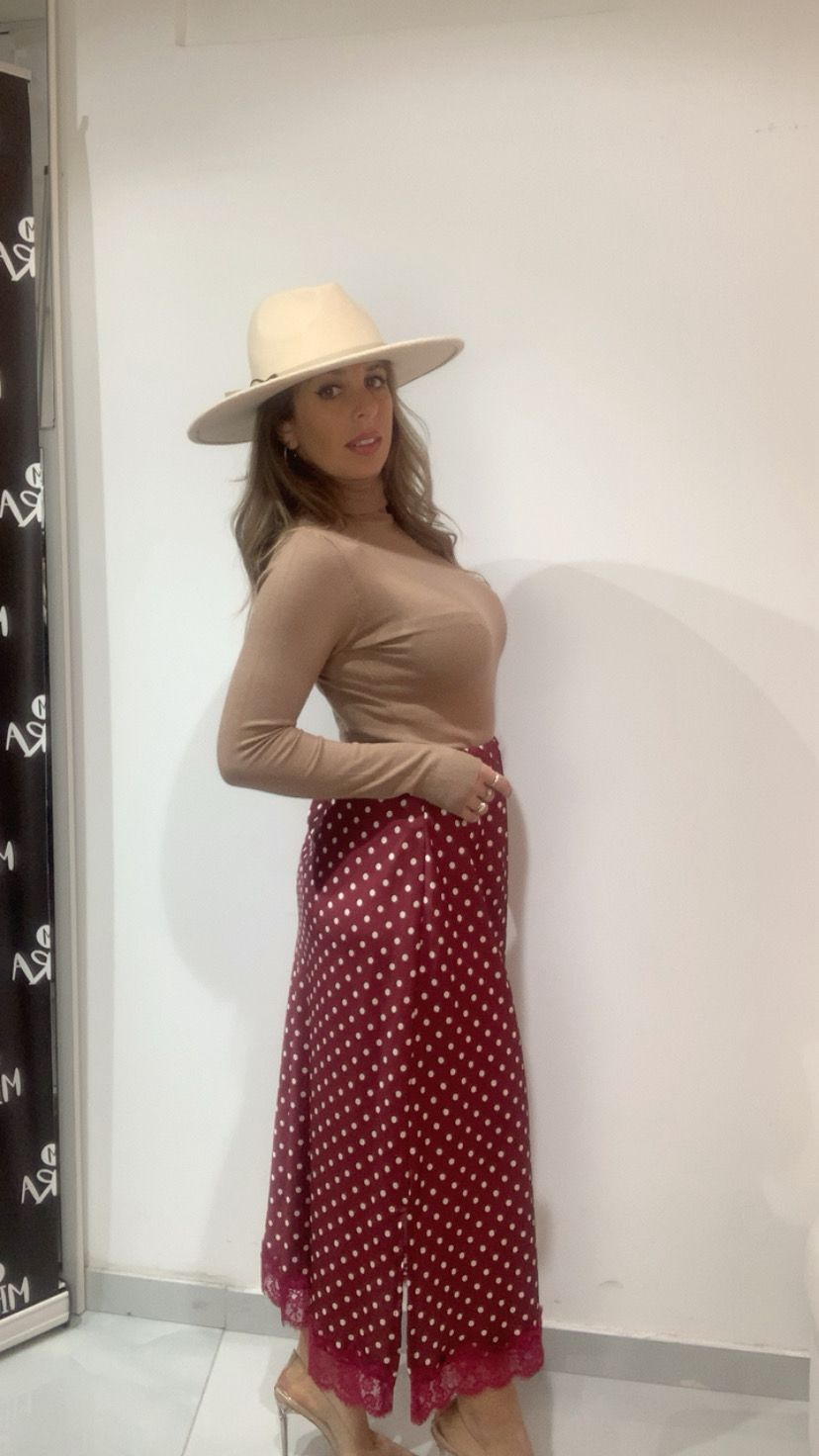 Gonna lunga pois con pizzo