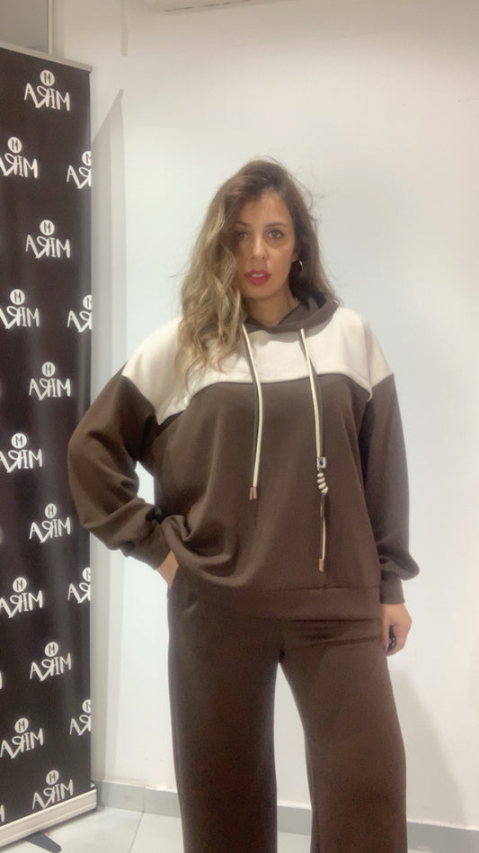 Coordinato tuta felpato