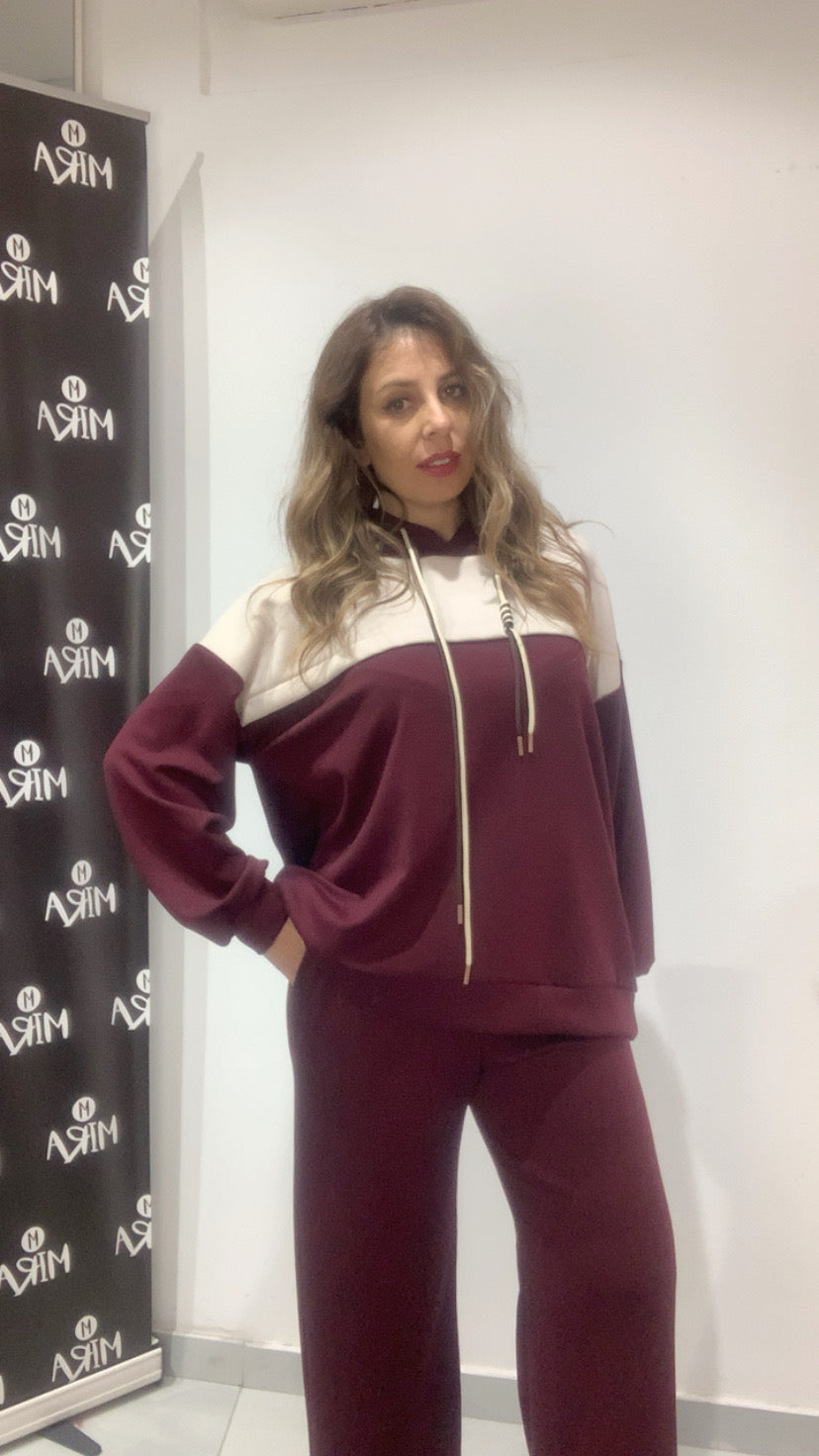 Coordinato tuta felpato