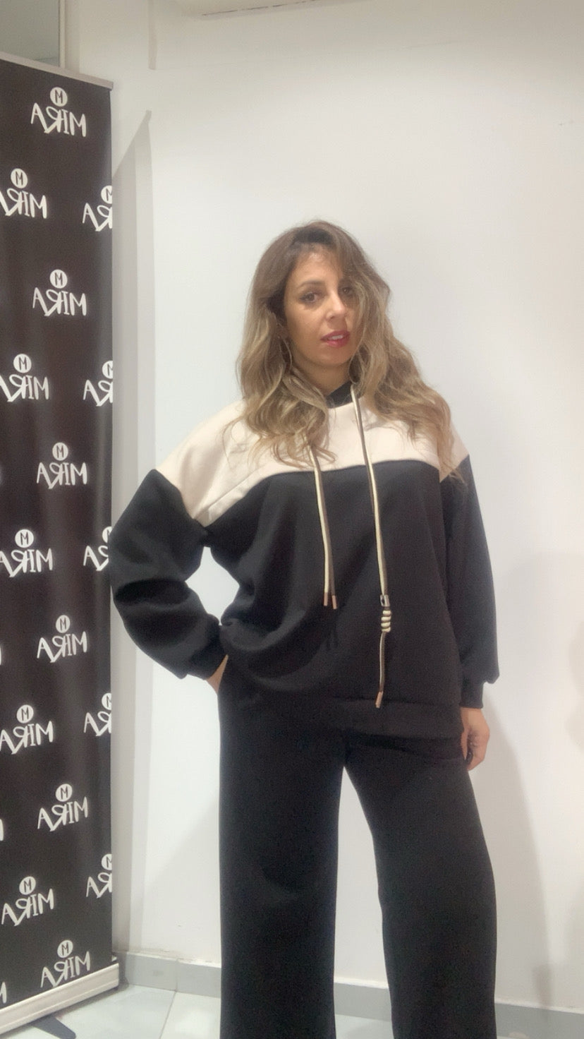 Coordinato tuta felpato