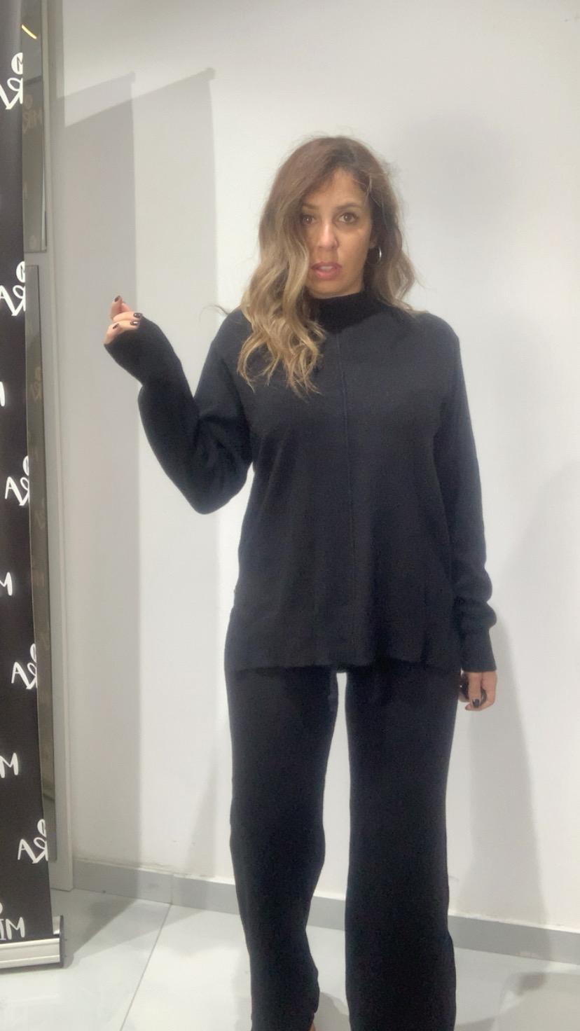 Coordinato in caldo cotone con pantalone