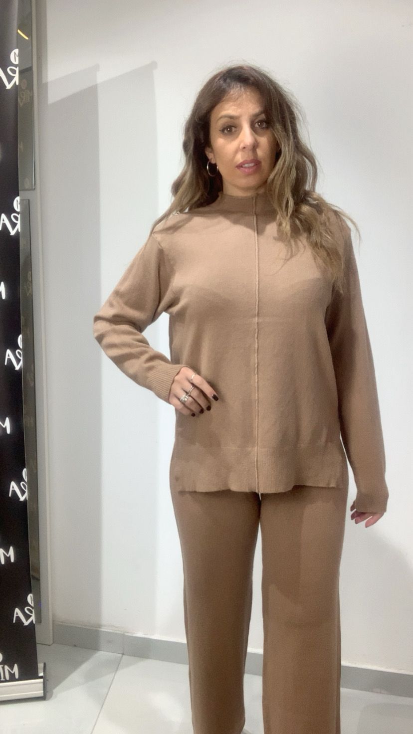 Coordinato in caldo cotone con pantalone