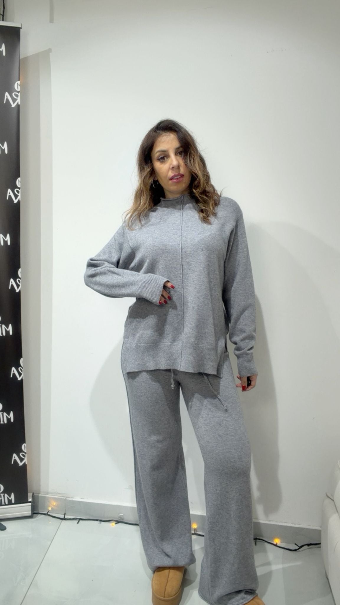 Coordinato in caldo cotone con pantalone