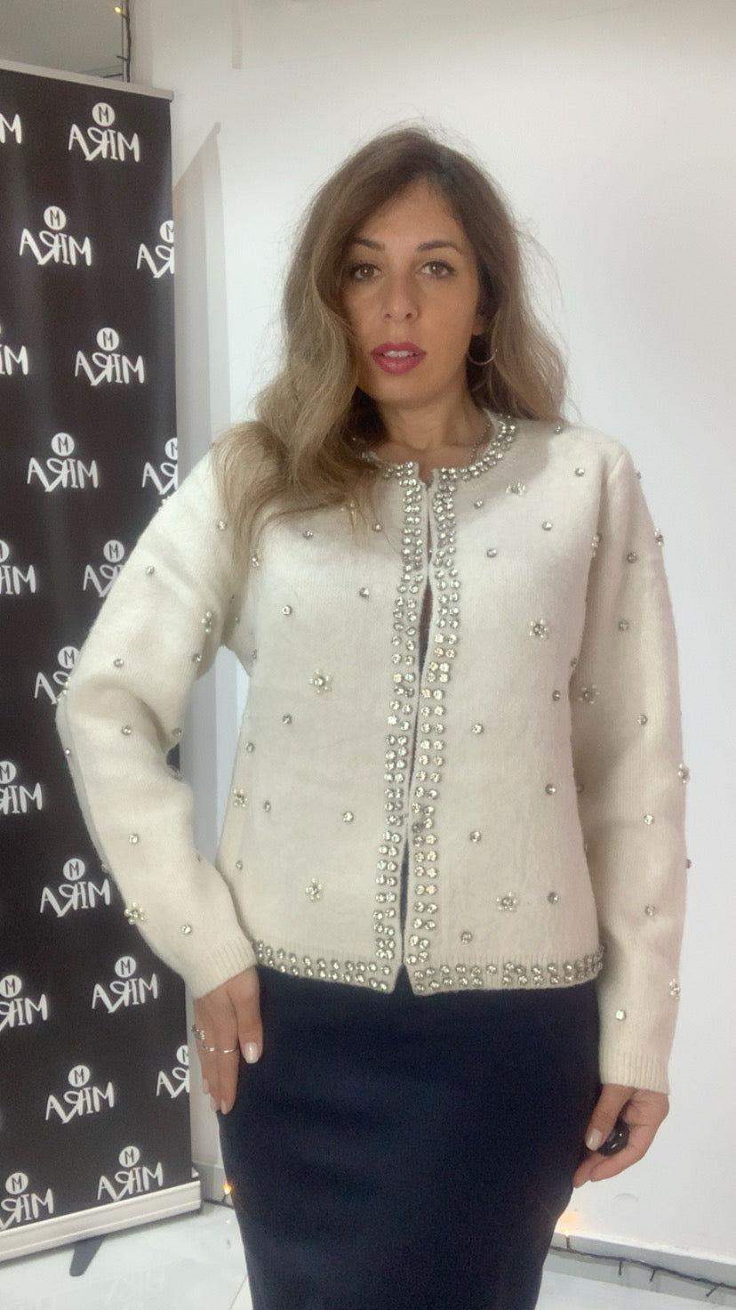 Cardigan con Strass