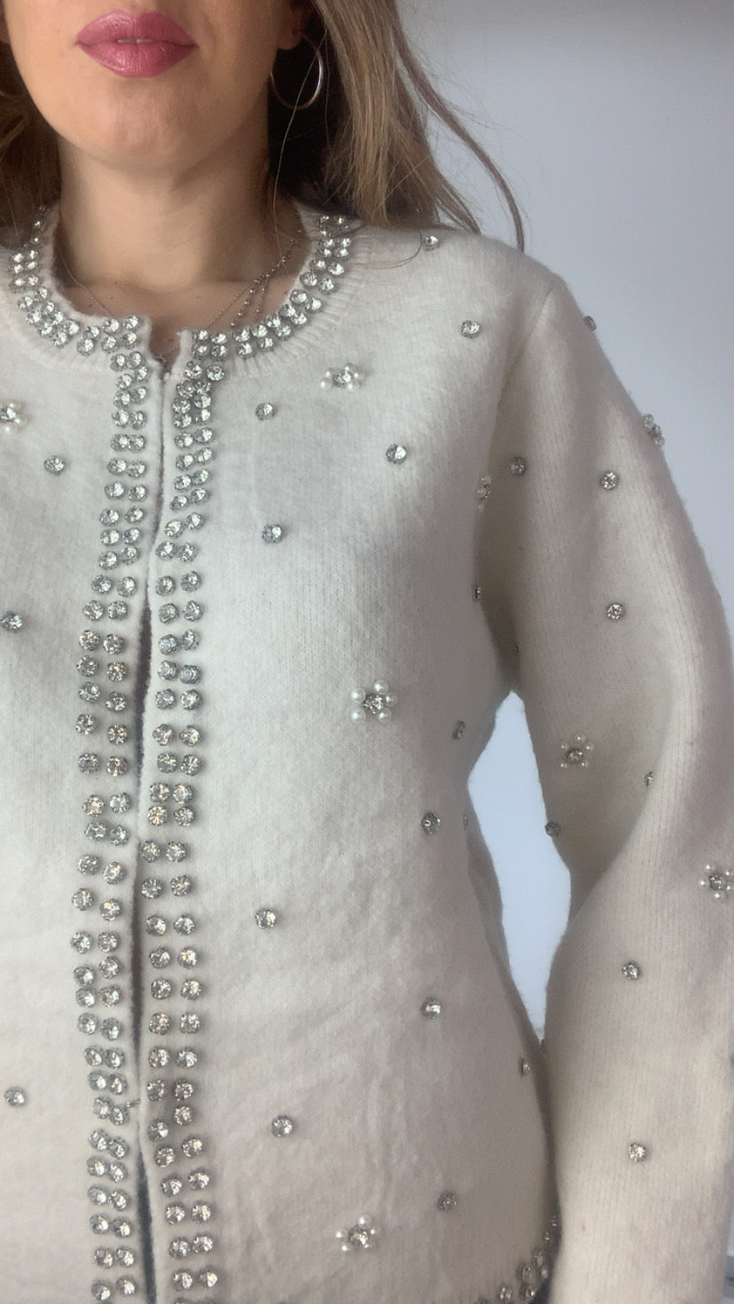 Cardigan con Strass