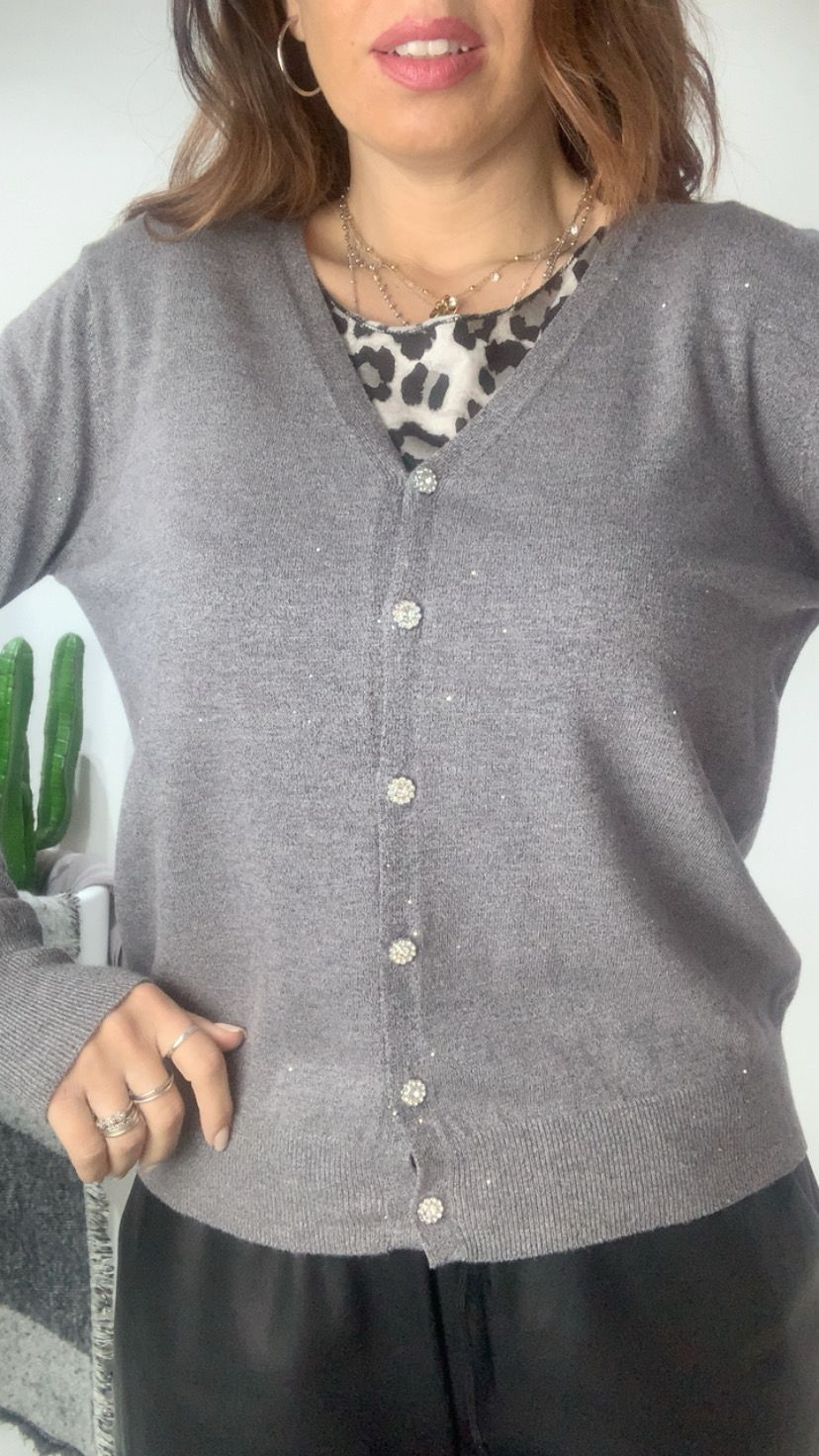 Cardigan strass
