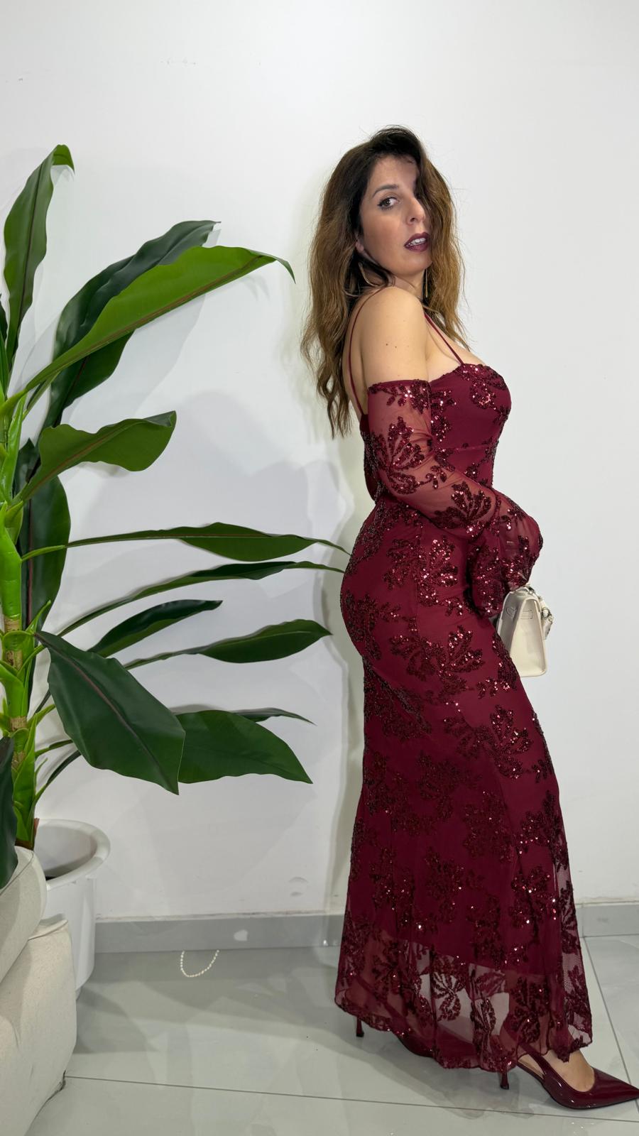 Abito a sirena con paillettes